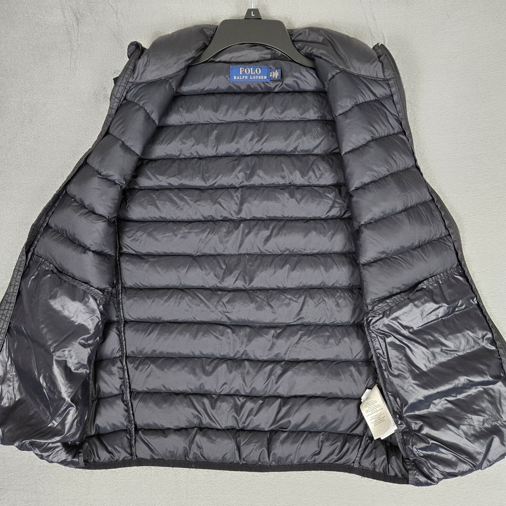 Polo Ralph Lauren Vest Mens Small White Duck Down Puffer Gilet Quilted Full Zip - Picture 3 of 8